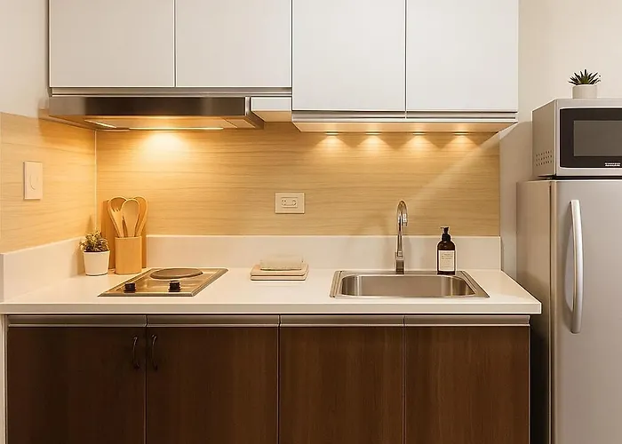 Japandi Retreat In Air Residences Makati Apartment
